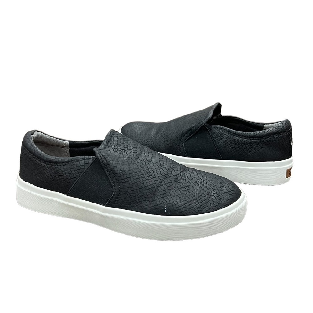 Dr. Scholl's Black Snake Print Wander Up Slip-On Sneaker Size 7.5 Women's